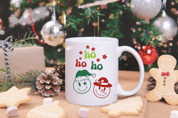 Christmas Smiley Font PNG with transparent background - Preview 4