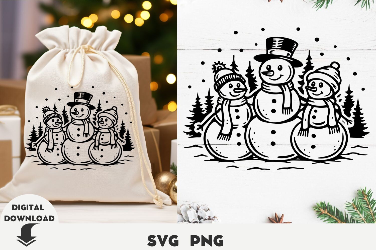 Christmas Svg, Snowman Svg, Family Snowm Graphic by OksisMG · Creative ...