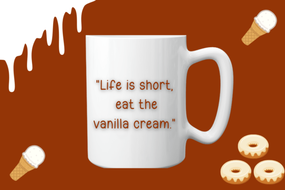 Cream Vanila Font PNG with transparent background - Preview 4