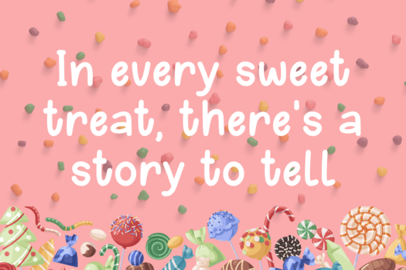 Food Sweets Font PNG with transparent background - Preview 1