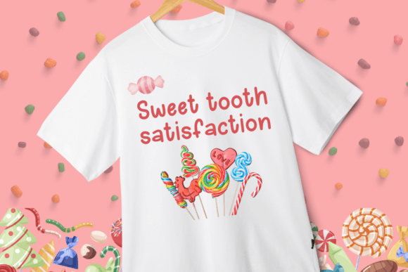 Food Sweets Font PNG with transparent background - Preview 2