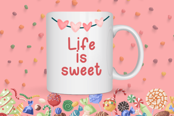 Food Sweets Font PNG with transparent background - Preview 3