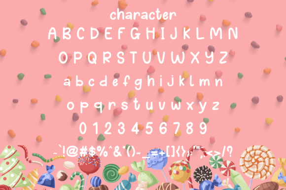 Food Sweets Font PNG with transparent background - Preview 5