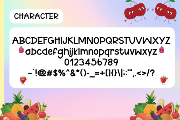 Fruity Fantasy Font PNG with transparent background - Preview 2