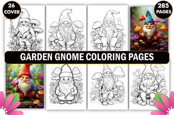 Garden Gnome Coloring Pages for Adults