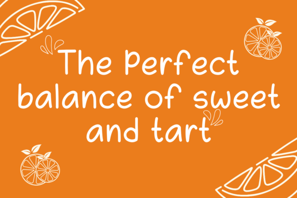 Glaze Orange Font PNG with transparent background - Preview 1