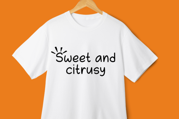 Glaze Orange Font PNG with transparent background - Preview 2