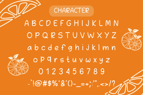 Glaze Orange Font PNG with transparent background - Preview 3