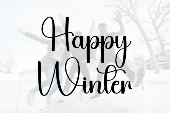 Happy Snowing Font - Preview 6