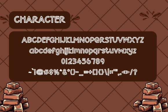 Luscious Chocolate Font PNG with transparent background - Preview 2