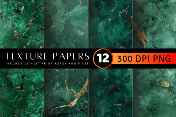 Luxury Emerald Texture Digital Paper