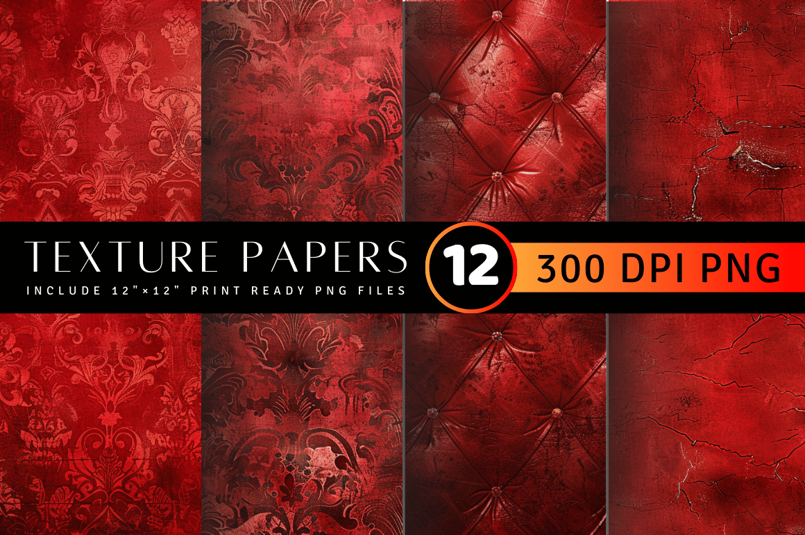 Luxury Red Texture Digital Paper