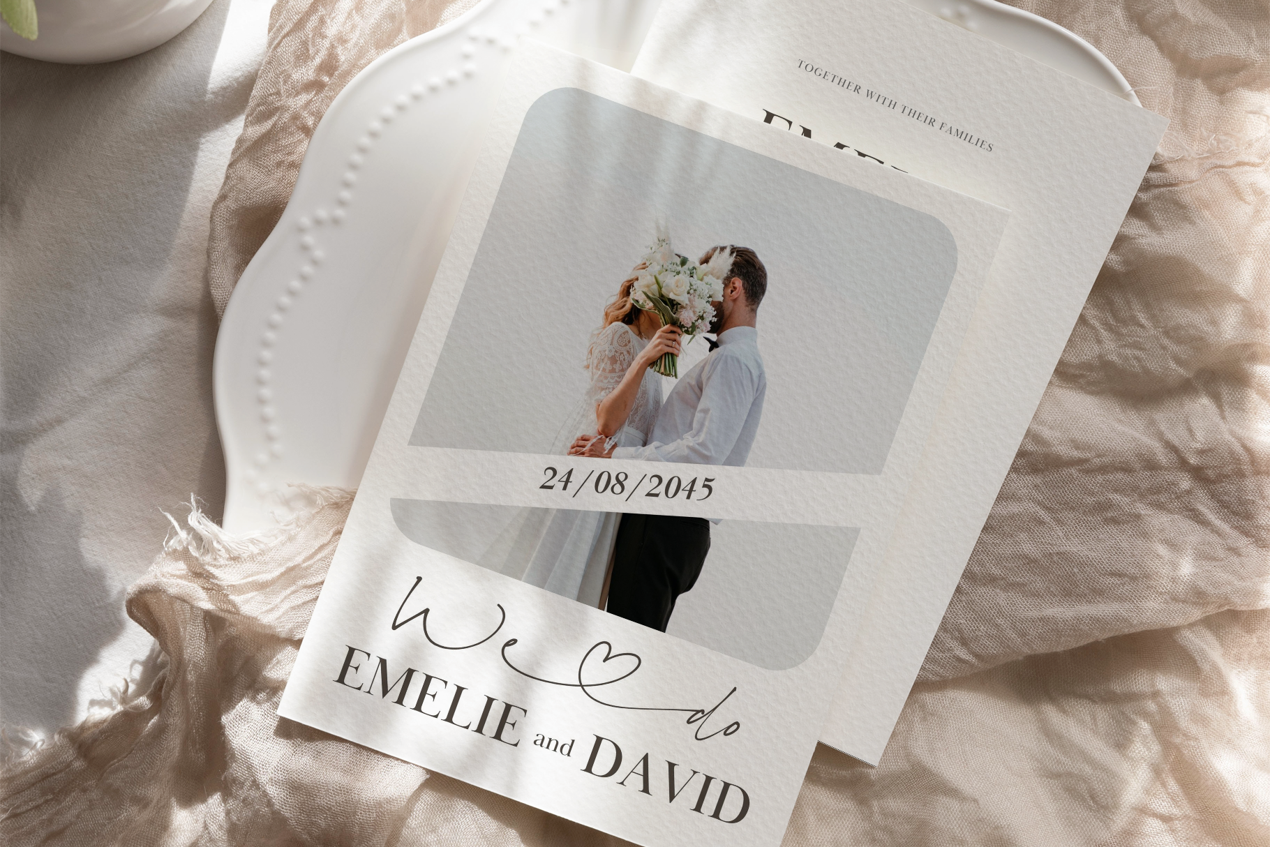 Minimalist Wedding Invitation Card