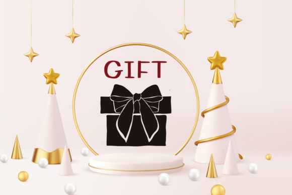 New Year Gift Font PNG with transparent background - Preview 6