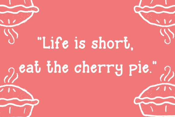 Pie Cherry Font font preview - 1