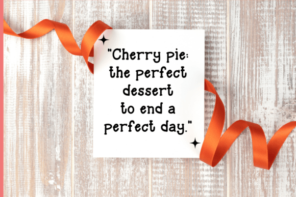 Pie Cherry Font font preview - 3