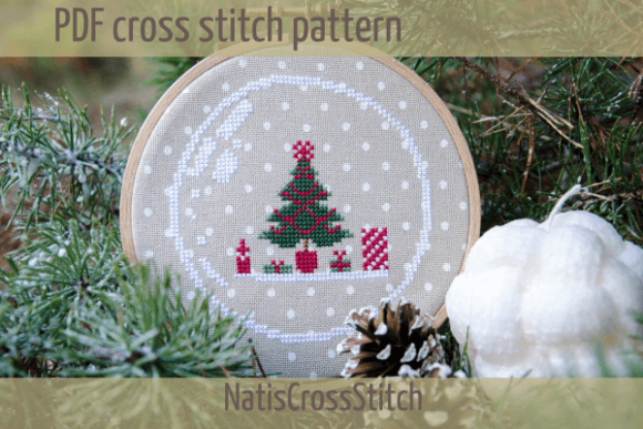 Primitive Christmas Cross Stitch Pattern