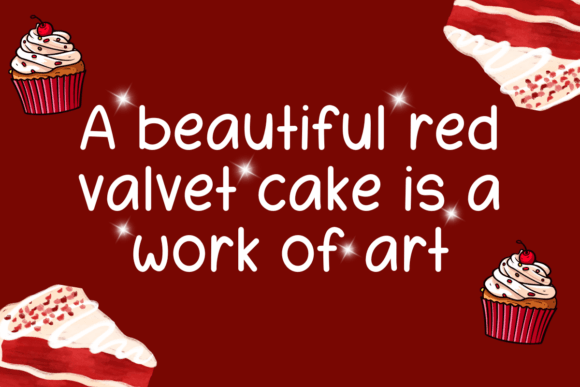 Red Valvet Font PNG with transparent background - Preview 1