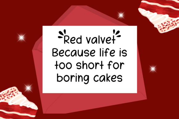 Red Valvet Font PNG with transparent background - Preview 4
