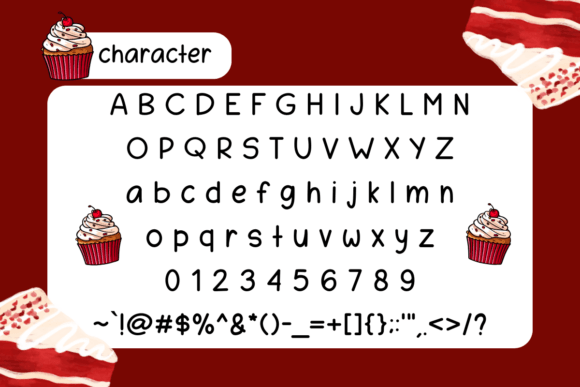 Red Valvet Font PNG with transparent background - Preview 5