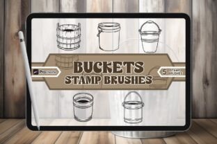 Bucket Brush Stamp Set for Procreate Graphic by vect studio · Creative ...