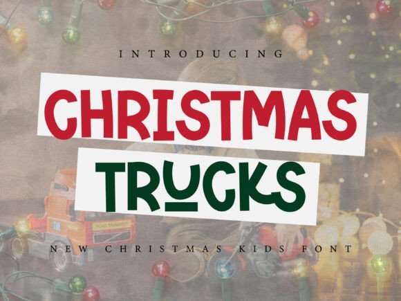 Christmas Trucks Font - Preview 3