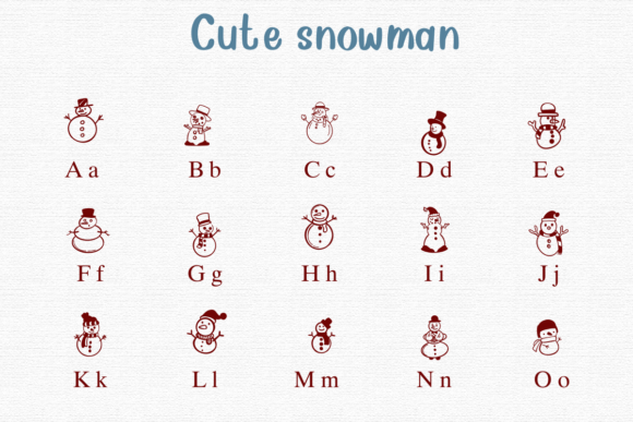 Cute Snowman Font - Preview 1