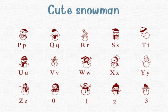 Cute Snowman Font - Preview 2