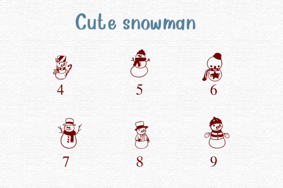 Cute Snowman Font - Preview 3