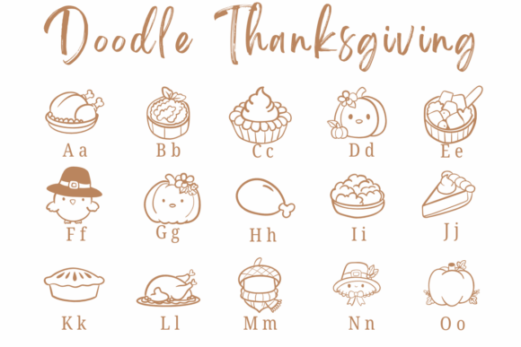 Doodle Thanksgiving Font - Preview 1