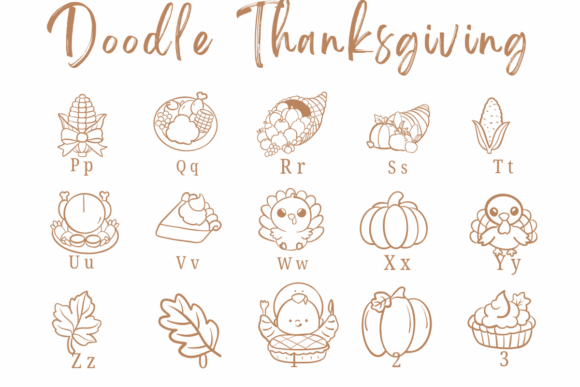 Doodle Thanksgiving Font - Preview 2