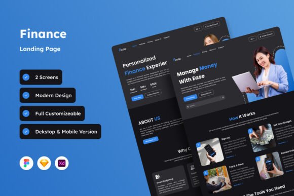 Finzlip - Banking Solutions Landing Page