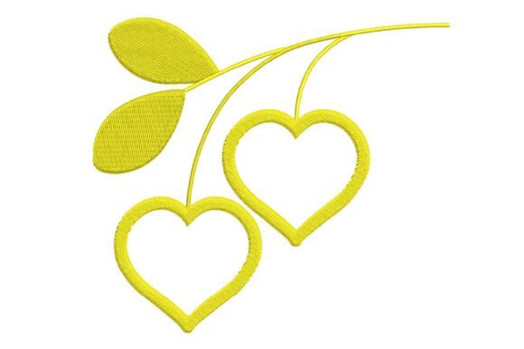 Flower Blooming Heart Valentijnsdag Borduurwerkdesigns Door Graphics Store