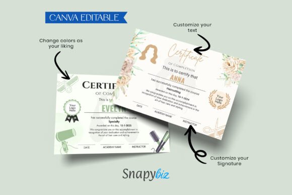 Hair Stylist Gift Certificate Template