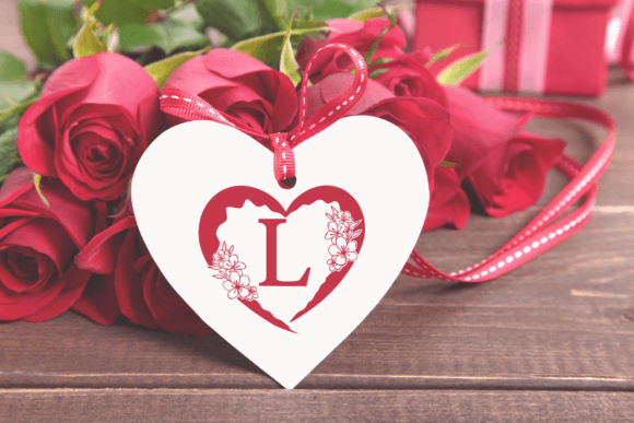 Heart and Flowers Monogram Font - Preview 3