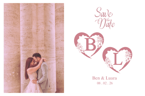 Heart and Flowers Monogram Font - Preview 4