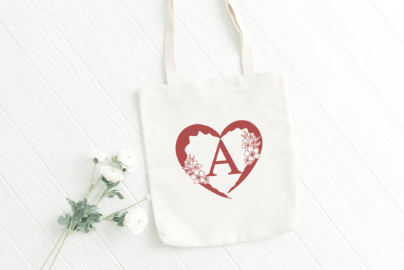 Heart and Flowers Monogram Font - Preview 5