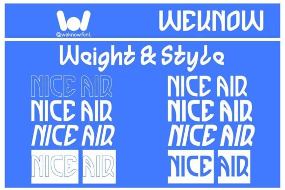 Nice Air Font PNG with transparent background - Preview 5