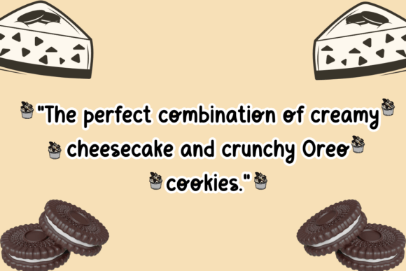 Oreo Cheesecake Font PNG with transparent background - Preview 1