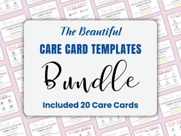 Printable Care Cards Template Bundle