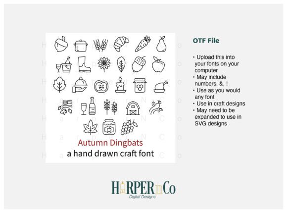 Autumn Dingbats Font - Preview 1