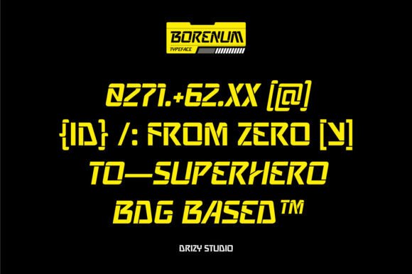 Borenum Font - Preview 1