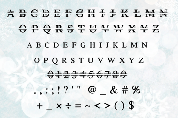 Christmas Monogram Font - Preview 4