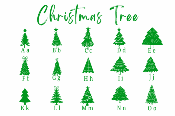 Christmas Tree Font - Preview 1