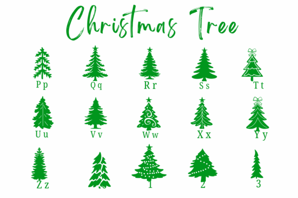Christmas Tree Font - Preview 2