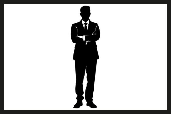 Commanding Businessman Silhouette Graphic AI Generated By fijulanam468