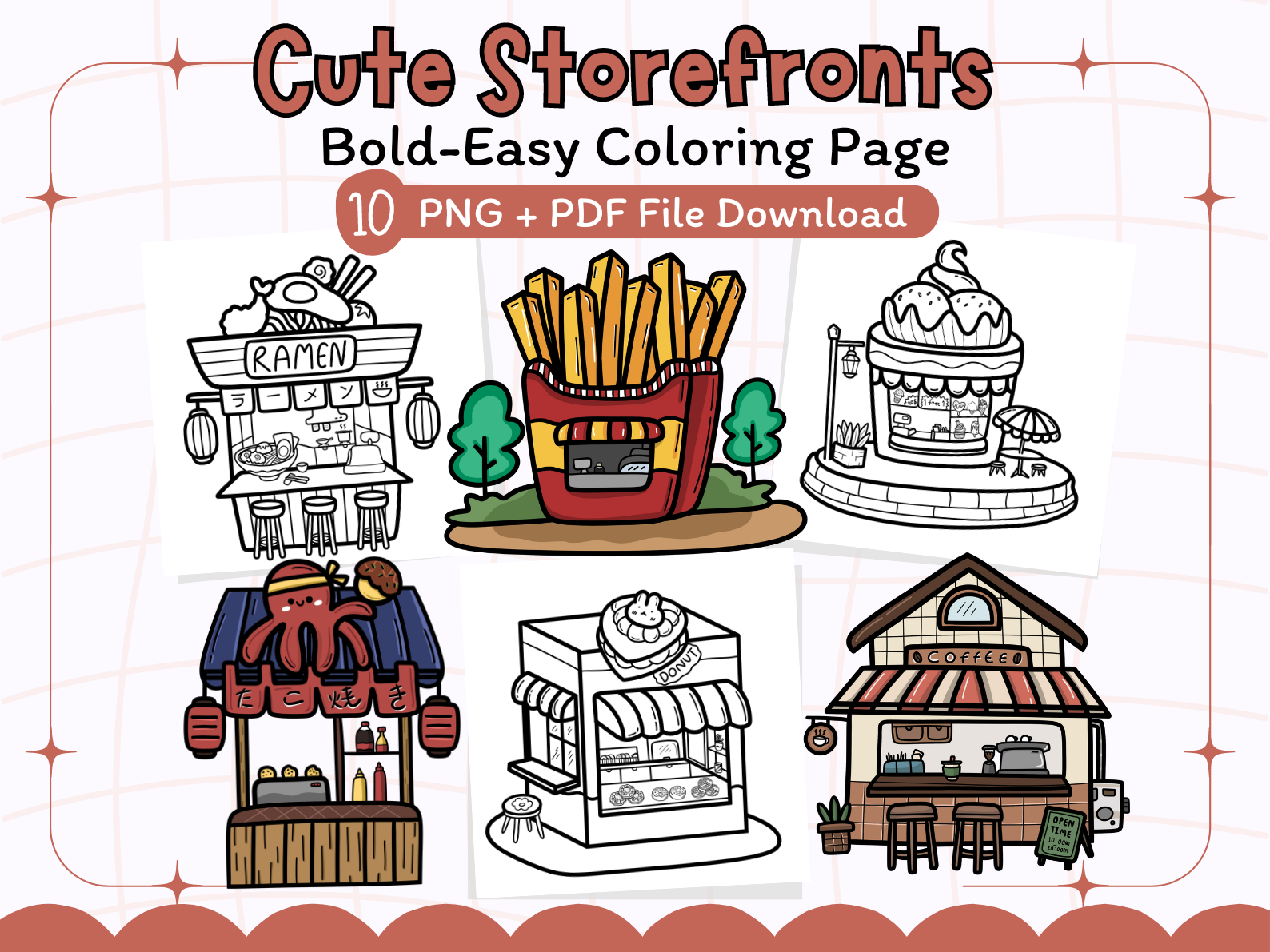 Cute Storefronts Coloring Pages