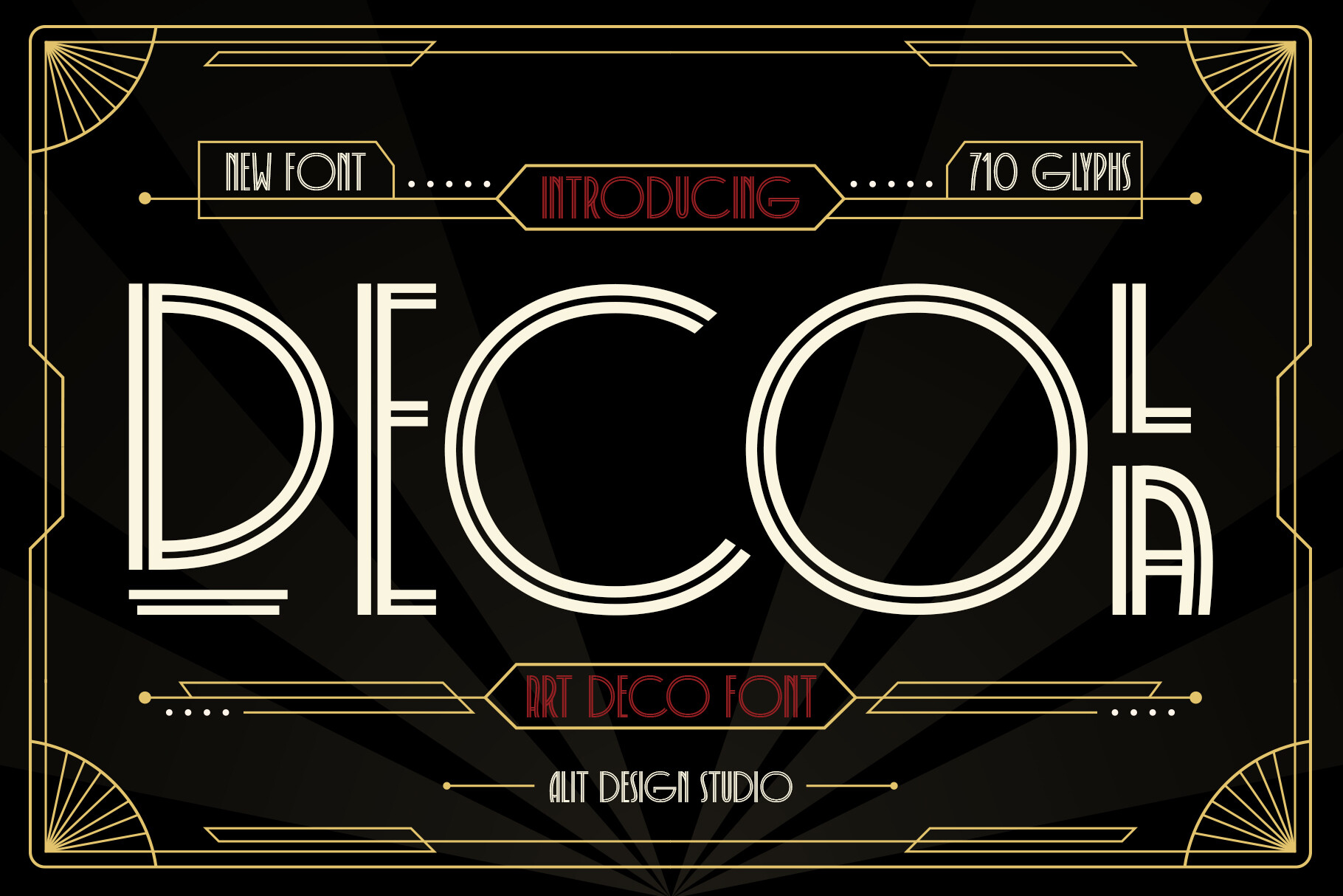 Decola preview — clean geometric display font for logos