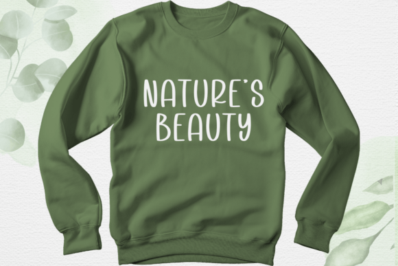Floral Nature Font PNG with transparent background - Preview 3