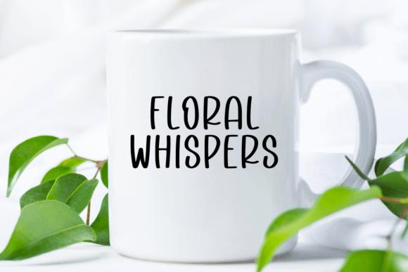 Floral Nature Font PNG with transparent background - Preview 5